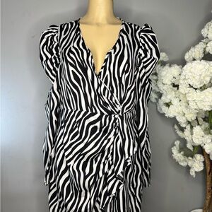 SHEIN Black and White Zebra Print Dress